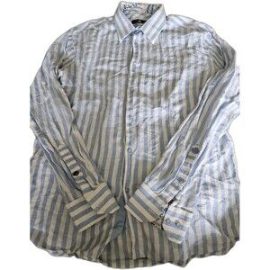 Stone Rose Shirt Mens Size Large 4 Button Down LS Linen Blend